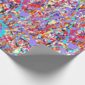 明るいペンキの（ばちゃばちゃ）跳ねるの抽象芸術 ラッピングペーパー (角)