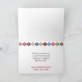 明るいペンギンのクリスマスフォトグリーティングカード シーズンカード (内部)