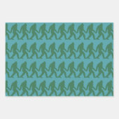 明るいホットピンク、サンゴ、ターコイズビッグフット ラッピングペーパーシート (正面3)