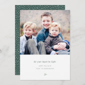 明るいホリデーフォトカード シーズンカード (正面/裏面)