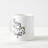 明るいホリデーライツ コーヒーマグカップ (正面左)