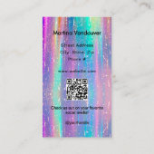 明るいホログラフィはっきりしたック唇 名刺 (裏面)