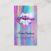 明るいホログラフィはっきりしたック唇 名刺 (正面)