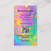 明るいホログラフィはっきりしたック唇 名刺 (裏面)