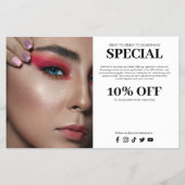 明るいホログラフィックリップメイクアップアーティスト、美しい チラシ (裏面)