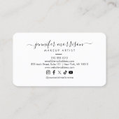 明るいホログラフィックリップメイクアップアーティスト、美しい 名刺 (裏面)