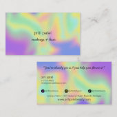 明るいホログラフィック化粧用ヘアラッシュ爪、 ネイル美しいBU 名刺 (正面/裏面)