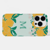 明るいボタニカルシトラスモノグラム Case-Mate iPhoneケース (裏面 (横))