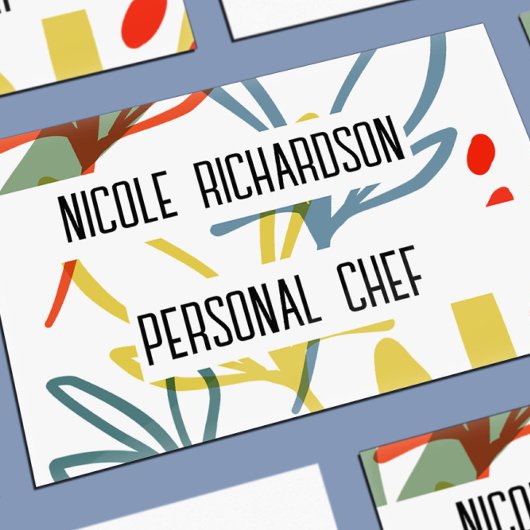 明るいボタニカルモダンユニーク 名刺