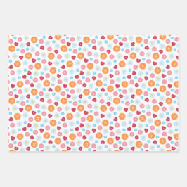 明るいボタンのシームレスなパターンによる裁縫 ラッピングペーパーシート