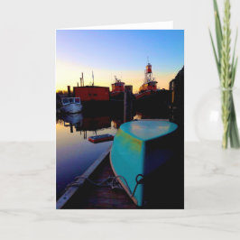 明るいボートのグリーティングカード カード