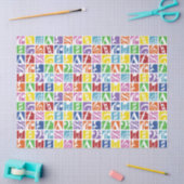 明るいポップ・アートのアートカラー音楽シンボルパターン 薄葉紙 (クラフト)