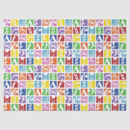 明るいポップ・アートのアートカラー音楽シンボルパターン 薄葉紙