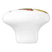 明るいポピー 陶器取っ手 セラミックノブ (側面)