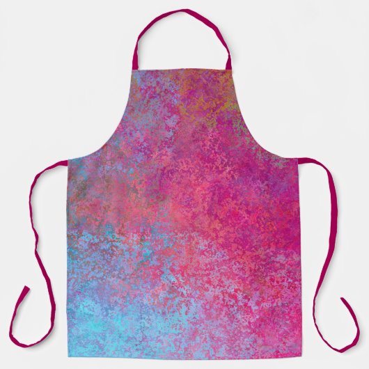 明るいマゼンタのサンセット抽象芸術アクリル エプロン (正面)