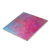 明るいマゼンタのサンセット抽象芸術アクリル タイル (側面)