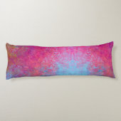 明るいマゼンタのサンセット抽象芸術アクリル ボディピロー (裏面)