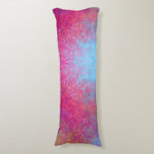 明るいマゼンタのサンセット抽象芸術アクリル ボディピロー (正面縦)