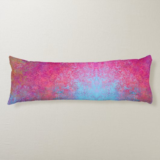 明るいマゼンタのサンセット抽象芸術アクリル ボディピロー (正面)