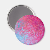 明るいマゼンタのサンセット抽象芸術アクリル マグネット (正面/裏面)