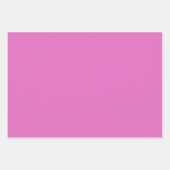 明るいマゼンタピンクのスパイラルパターン（ソリッド付き） ラッピングペーパーシート (正面2)