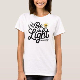 明るいマタイ5 14聖書の聖句クリスチャン Tシャツ