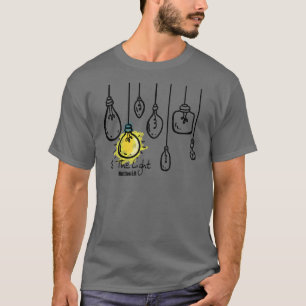 明るいマタイ5:14聖書の聖句クリスチャン Tシャツ