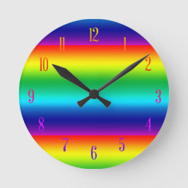 明るいミッドスペクトラムカラーレインボー ラウンド壁時計