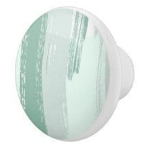 明るいミントグリーンの丸いセラミックプルノブ