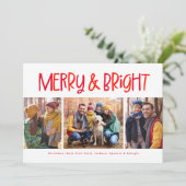 明るいメリーかわいいおもしろい赤いクリスマス3の写真 シーズンカード (スタンド正面)