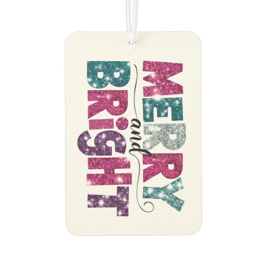 明るいメリーきらびやかな文字 カーエアーフレッシュナー (裏面)