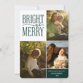 明るいメリーとモダンミニマルクリスマスの写真 シーズンカード