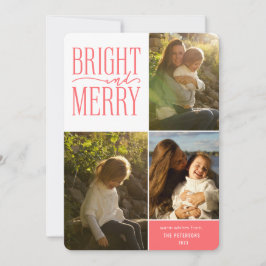 明るいメリーとモダンミニマルクリスマスの写真 シーズンカード