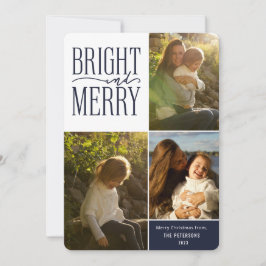 明るいメリーとモダンミニマルクリスマスの写真 シーズンカード