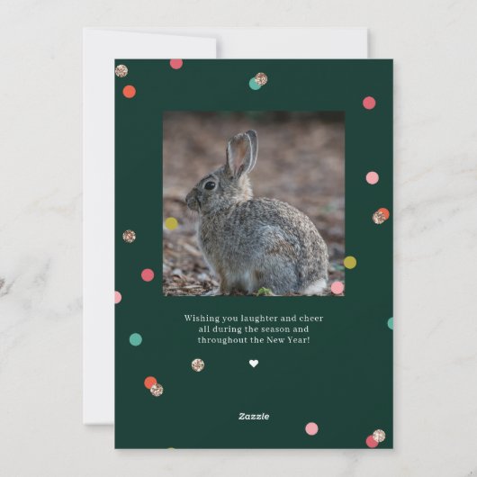 明るいメリーと休日の写真カード シーズンカード (裏面)