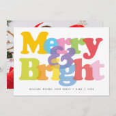 明るいメリーカップルの写真クリスマモダンス シーズンカード (正面/裏面)