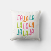 明るいメリーカラフルファララクリスマスホリデー クッション (正面)