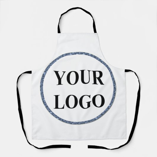 明るいメリーキュートモダンクリスマスホリデーロゴ エプロン (正面)