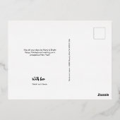 明るいメリークリエイティブブカスタムルーデザインフォイル 箔シーズンポストカード (裏面)