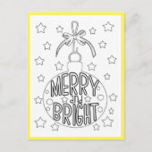 明るいメリークリスマスのアクティビティカード ポストカード (正面)