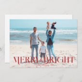 明るいメリークリスマスのミニマル写真カード シーズンカード (正面/裏面)