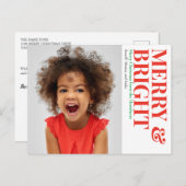 明るいメリークリスマスの休日の写真 シーズンポストカード (正面/裏面)