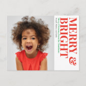 明るいメリークリスマスの休日の写真 シーズンポストカード (正面)