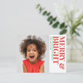 明るいメリークリスマスの休日の写真 シーズンポストカード (スタンド正面)