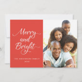 明るいメリークリスマスの写真 シーズンカード (正面)