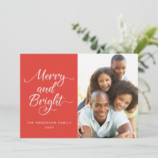 明るいメリークリスマスの写真 シーズンカード (スタンド正面)