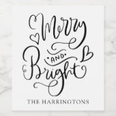 明るいメリークリスマスの台本の書 ワインラベル (シングルラベル)