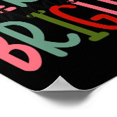 明るいメリークリスマスの女性の女の子はトドル ポスター (角)