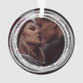 明るいメリークリスマスの輝きモノグラム写真 オーナメント (裏面)