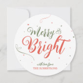 明るいメリークリスマスの非フォトホリデーカード シーズンカード (正面)